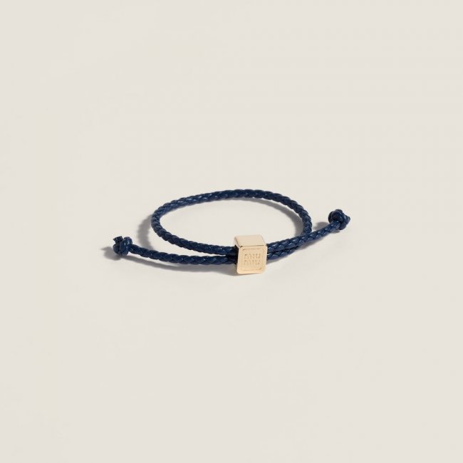 Miu Miu Leather bracelet Bluette