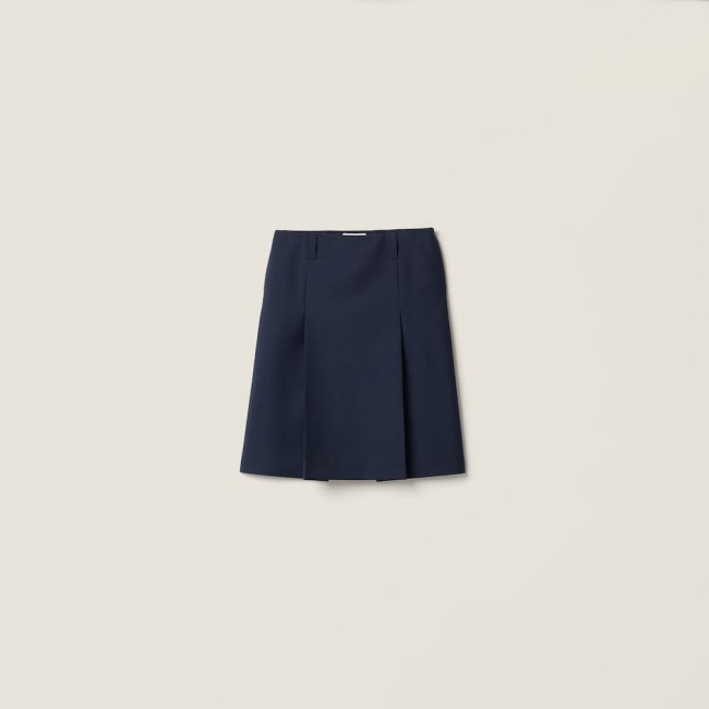 Miu Miu Kid mohair skirt Navy