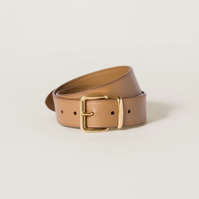 Miu Miu Leather belt - Caramel