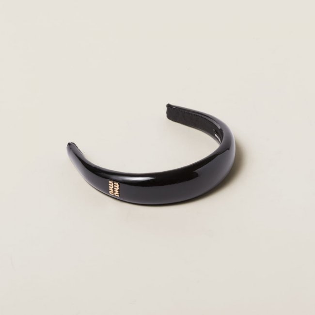 Miu Miu Patent leather headband - Black