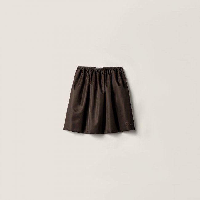 Miu Miu Technical gazar skirt Coffee