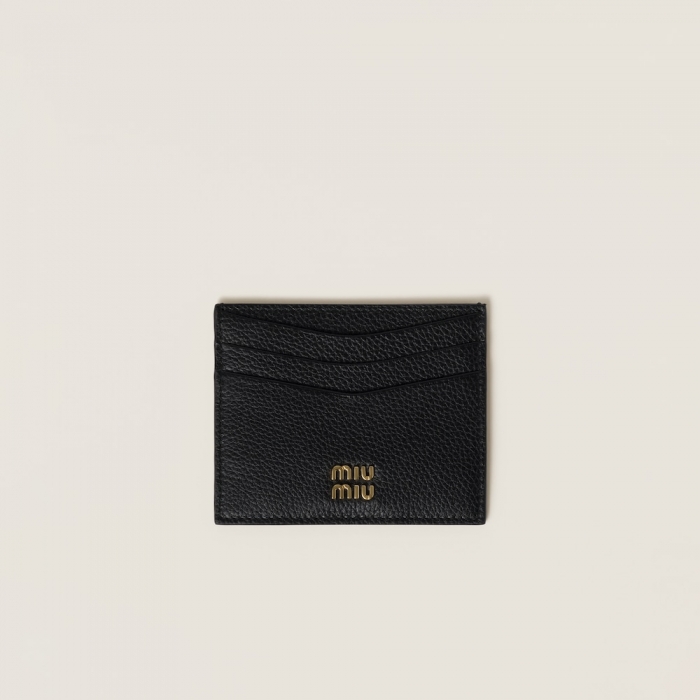 Miu Miu Leather card holder Black