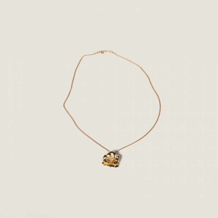 Miu Miu Metal necklace Vintage Gold / Crystal