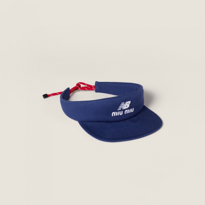 Miu Miu Denim visor - Royal Blue/Red