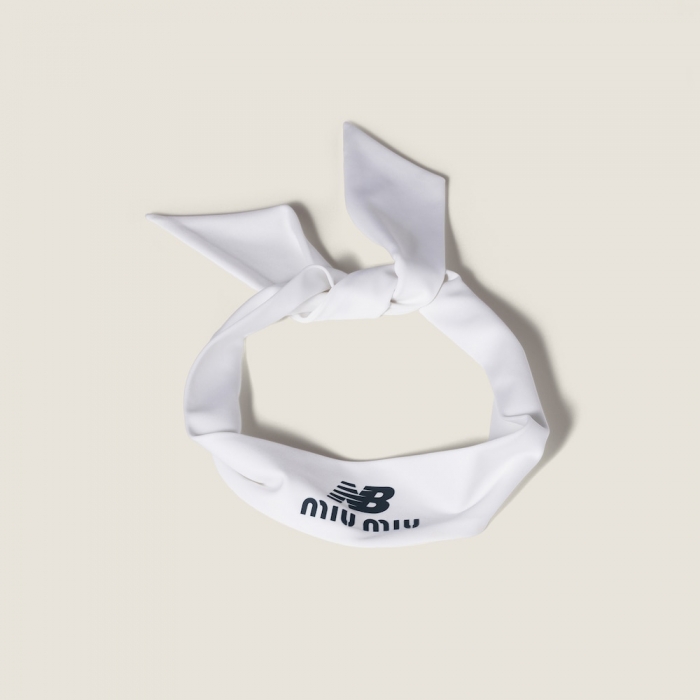 Miu Miu Stretch technical jersey band - White/Baltic Blue