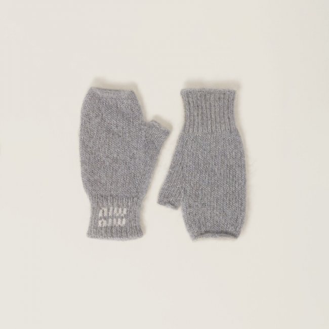 Miu Miu Wool and mohair gloves - Grey