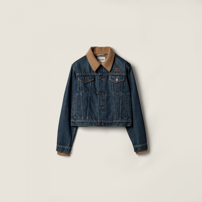 Miu Miu Denim blouson jacket Navy