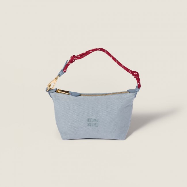 Miu Miu Gabardine pouch - Astral Blue/Amaranth