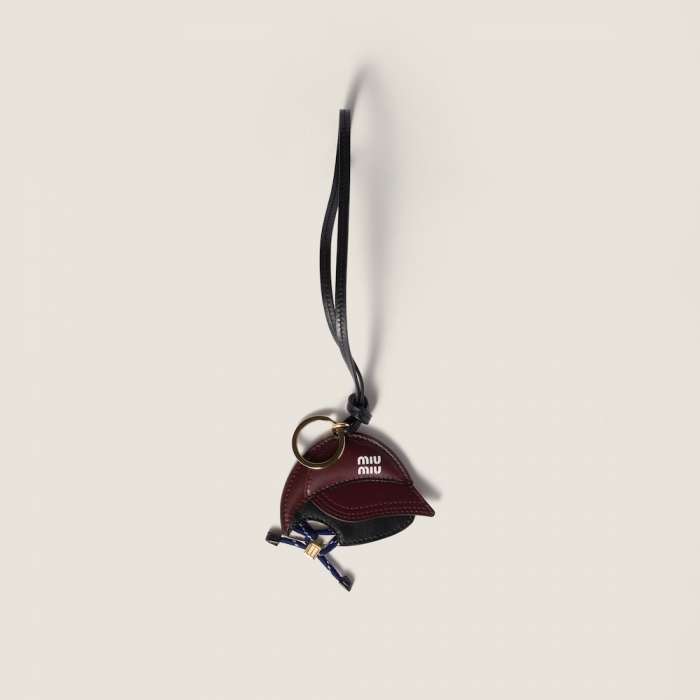 Miu Miu Leather key ring trick - Burgundy
