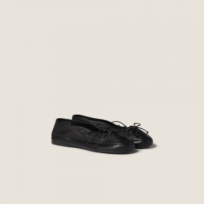 Miu Miu Nappa leather ballerinas Black