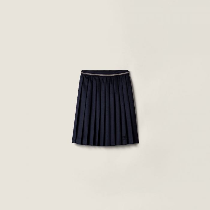 Miu Miu Velour midi-skirt Navy