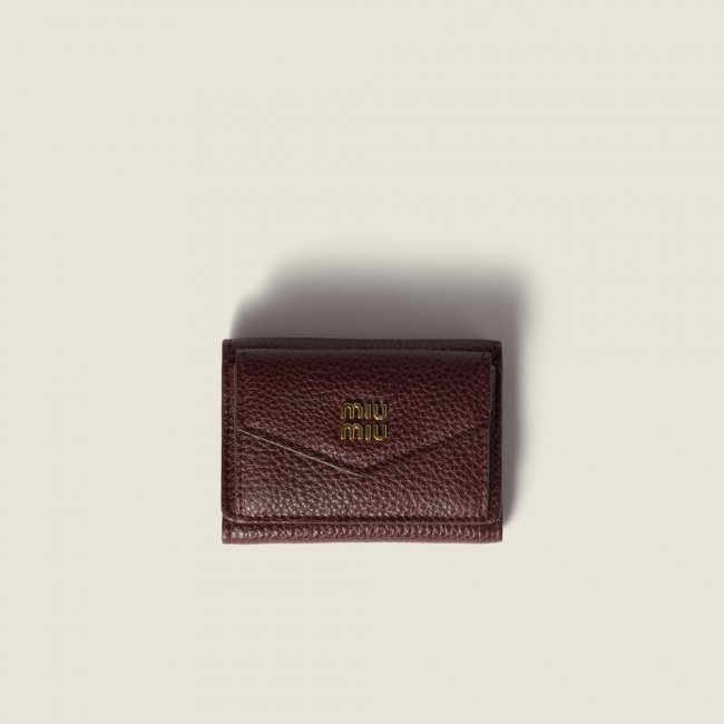 Miu Miu Small leather wallet Burgundy