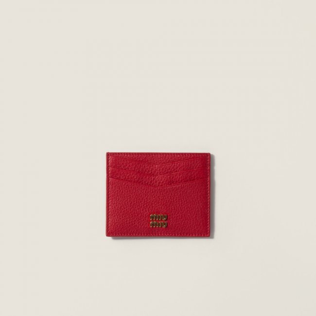 Miu Miu Leather card holder Red