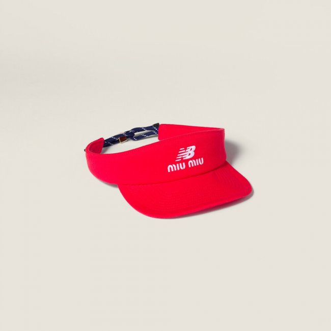 Miu Miu Denim visor - Red/Baltic Blue