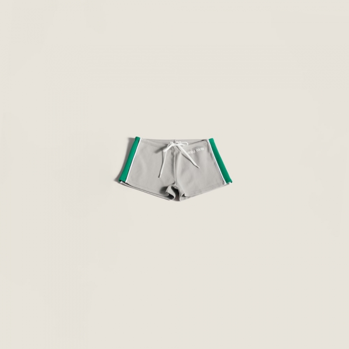 Miu Miu Technical yarn shorts Grey / Green