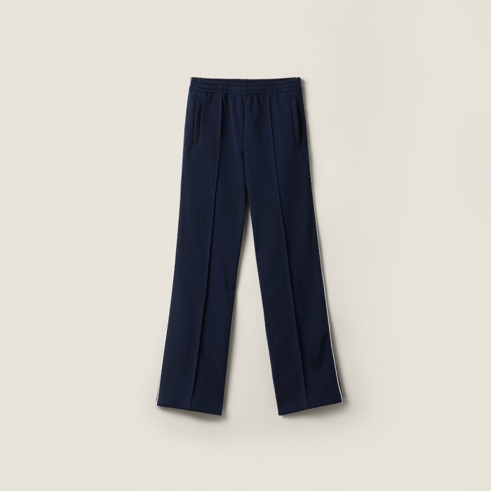 Miu Miu Technical jersey pants Navy