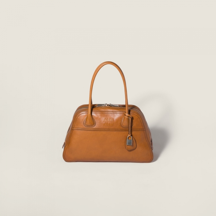 Miu Miu Vivant Leather bag Cognac