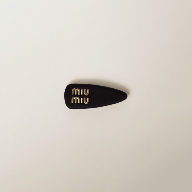Miu Miu Velvet hair clip - Black