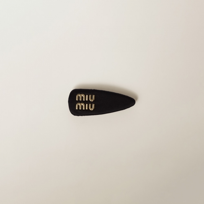 Miu Miu Velvet hair clip - Black