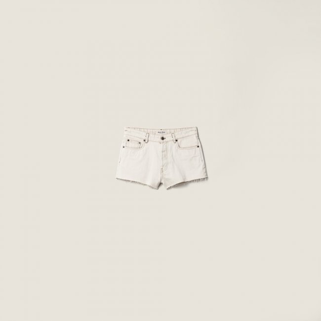 Miu Miu Denim shorts White