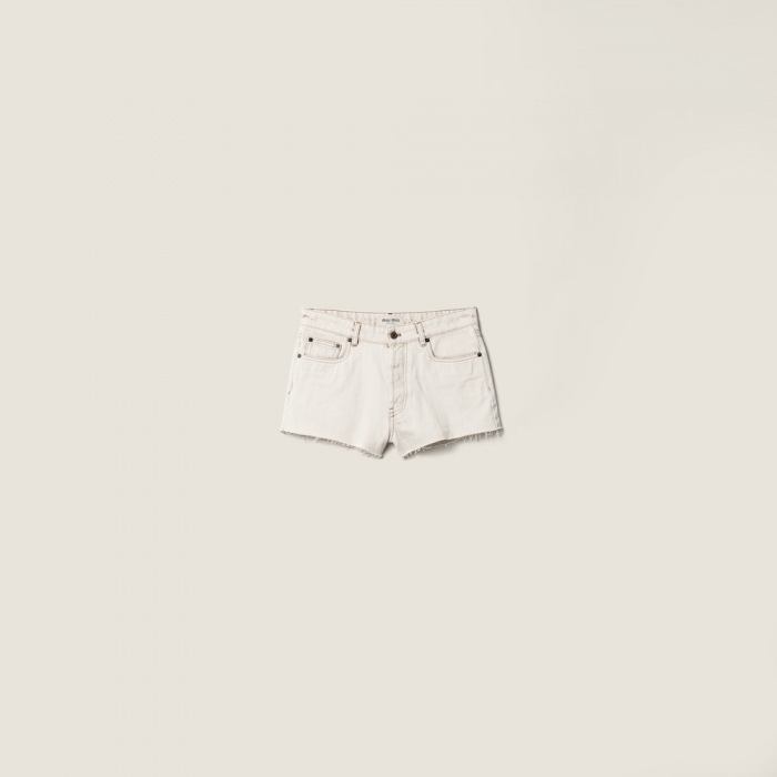 Miu Miu Denim shorts White