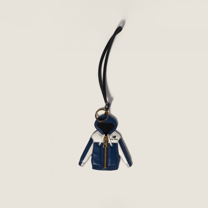 Miu Miu Leather keyring trick - Bluette