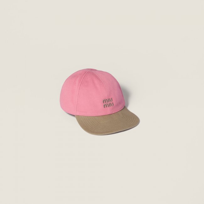 Miu Miu Drill baseball cap - Begonia Pink/Cord