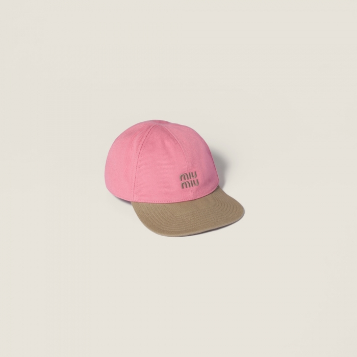 Miu Miu Drill baseball cap - Begonia Pink/Cord