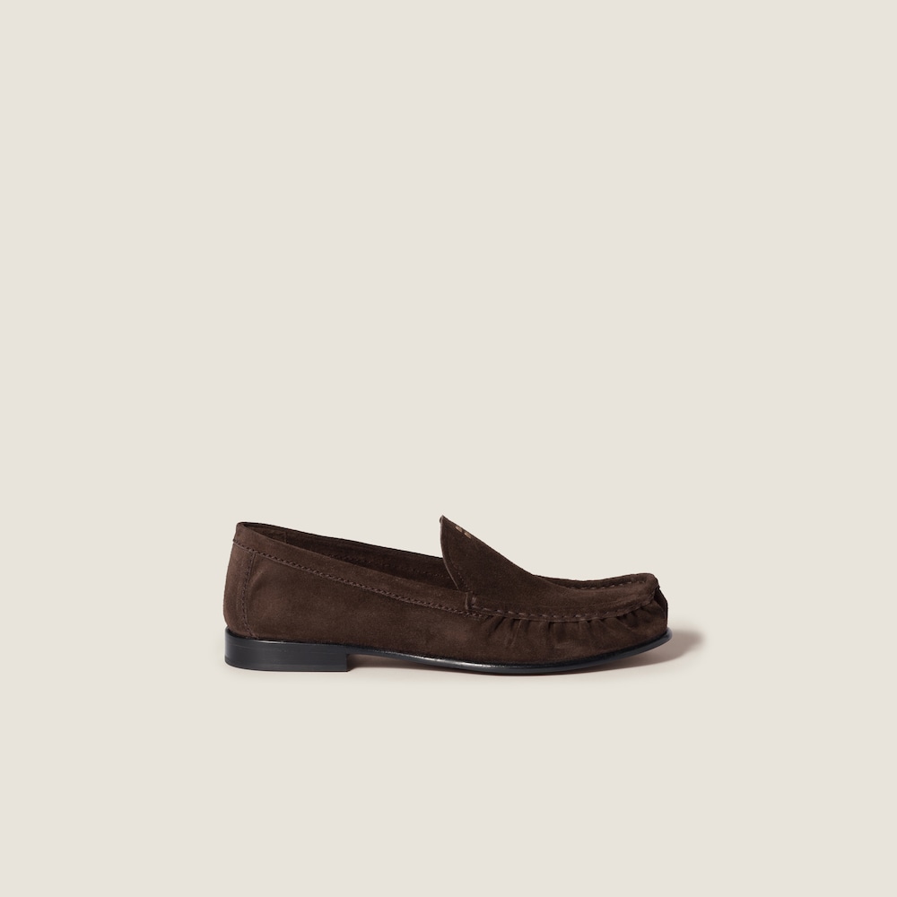 Miu Miu Suede loafers Dark Brown