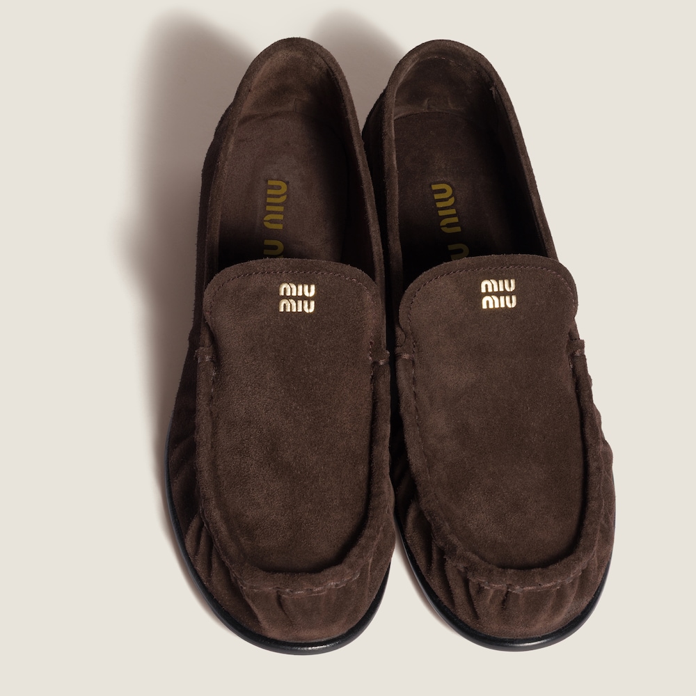 Miu Miu Suede loafers Dark Brown