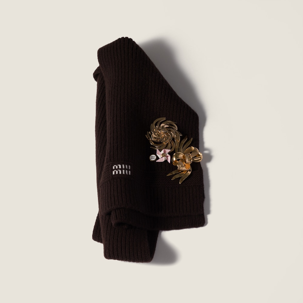 Miu Miu Cashmere scarf - Dark Brown