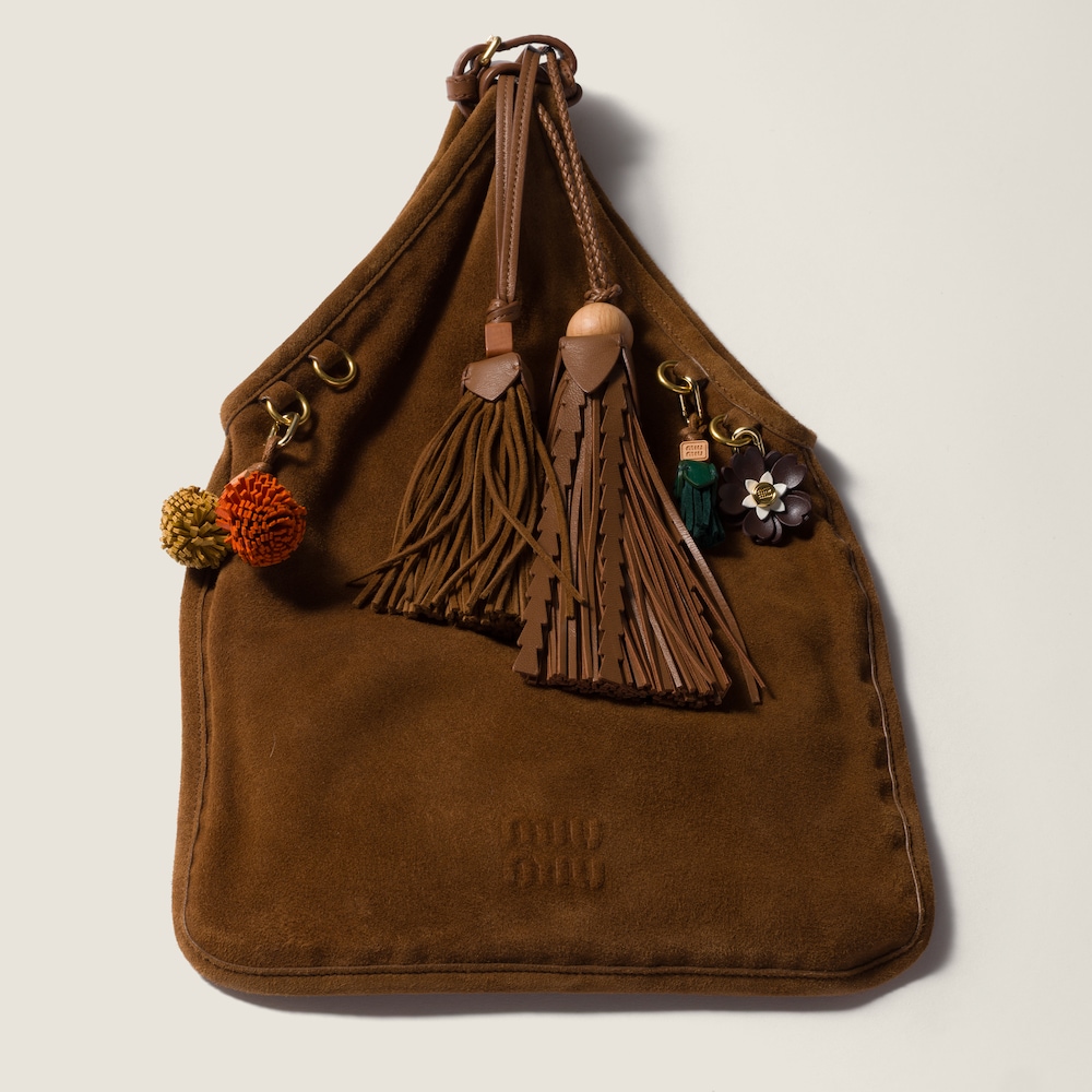 Miu Miu Leather micro trick - Briarwood/White