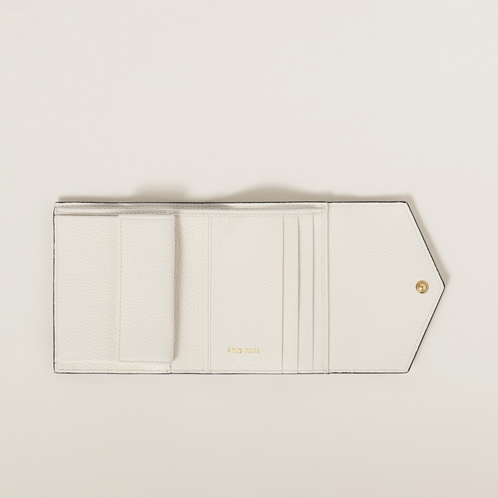 Miu Miu Small leather wallet White