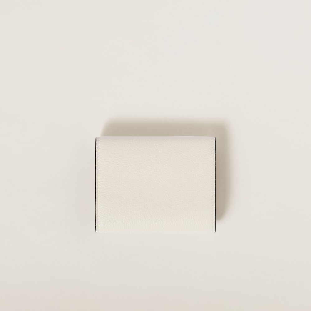 Miu Miu Small leather wallet White