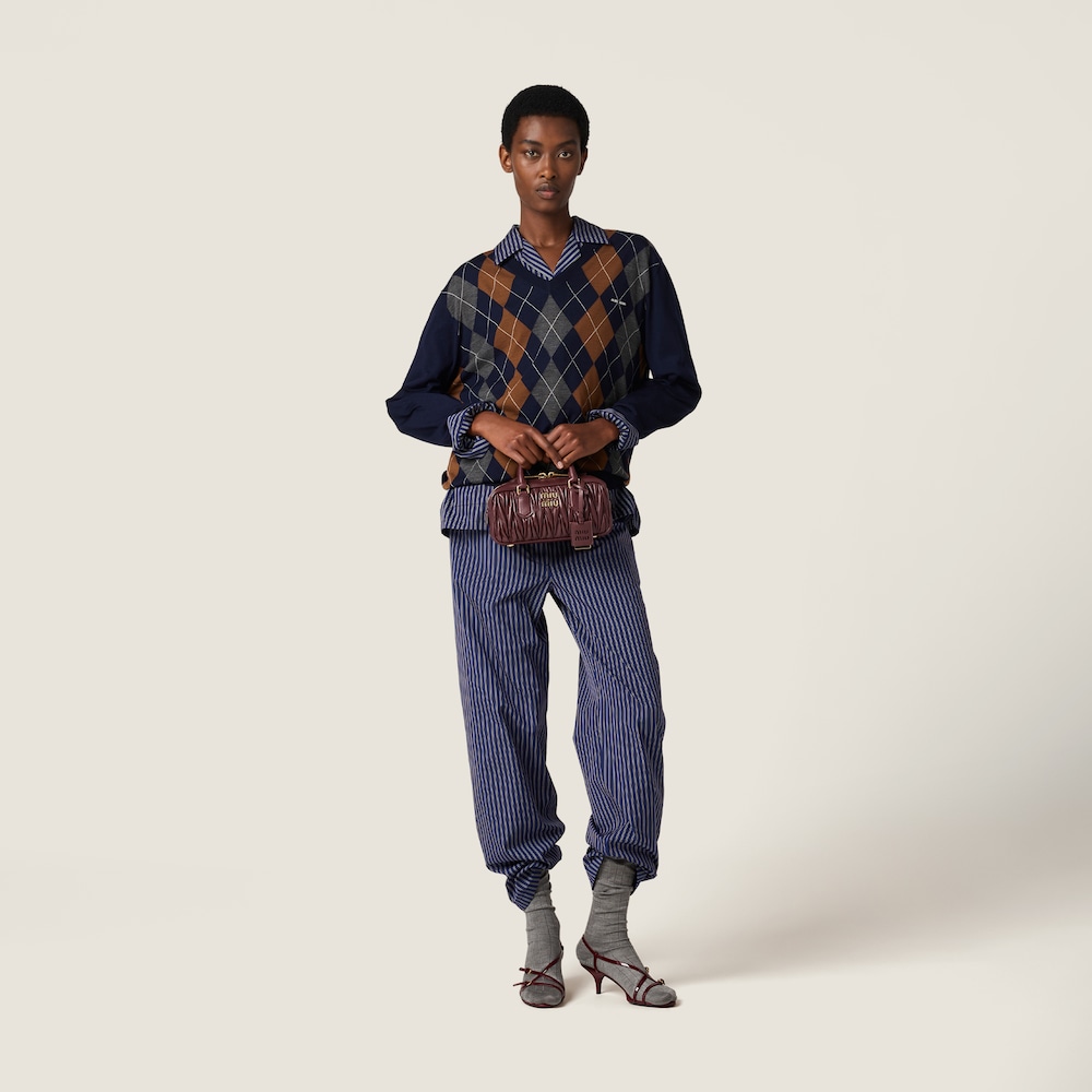 Miu Miu Arcadie matelassé nappa leather bag Burgundy