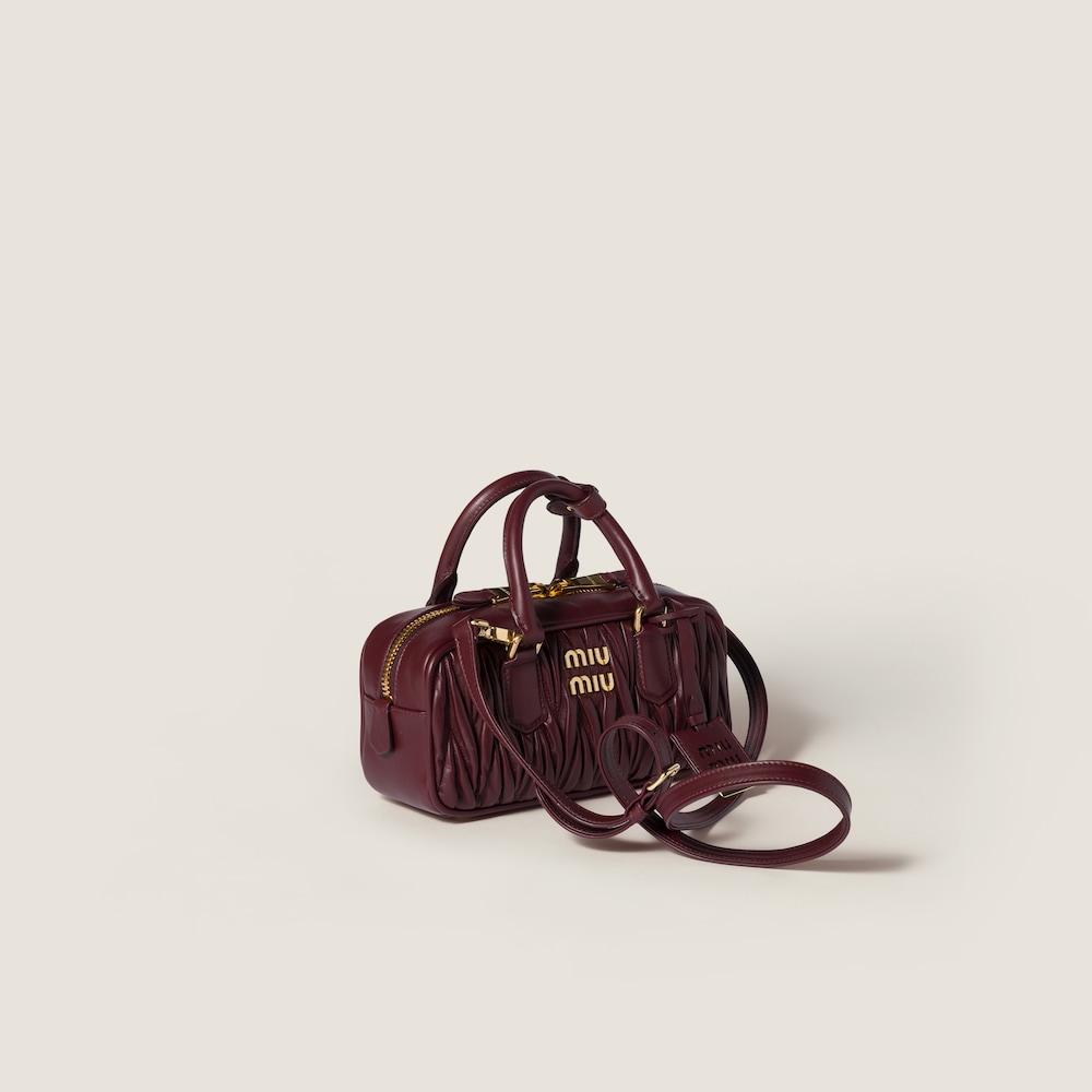 Miu Miu Arcadie matelassé nappa leather bag Burgundy