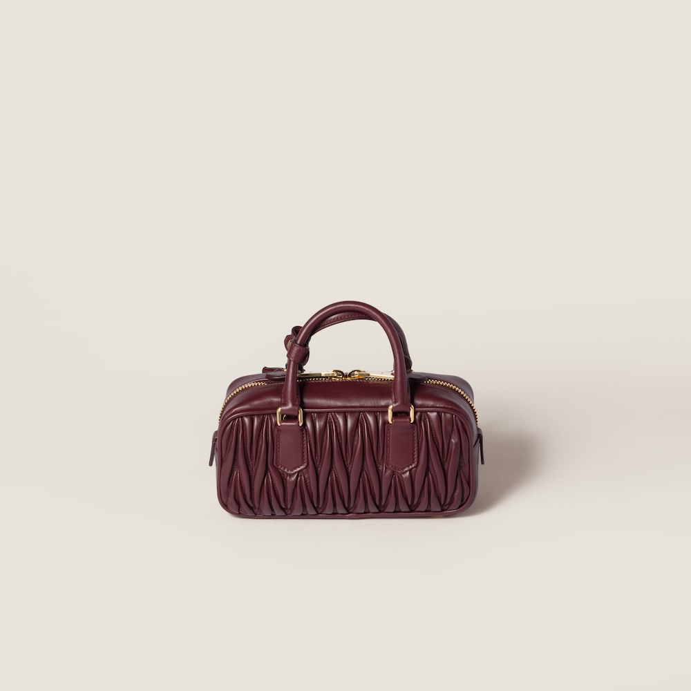 Miu Miu Arcadie matelassé nappa leather bag Burgundy