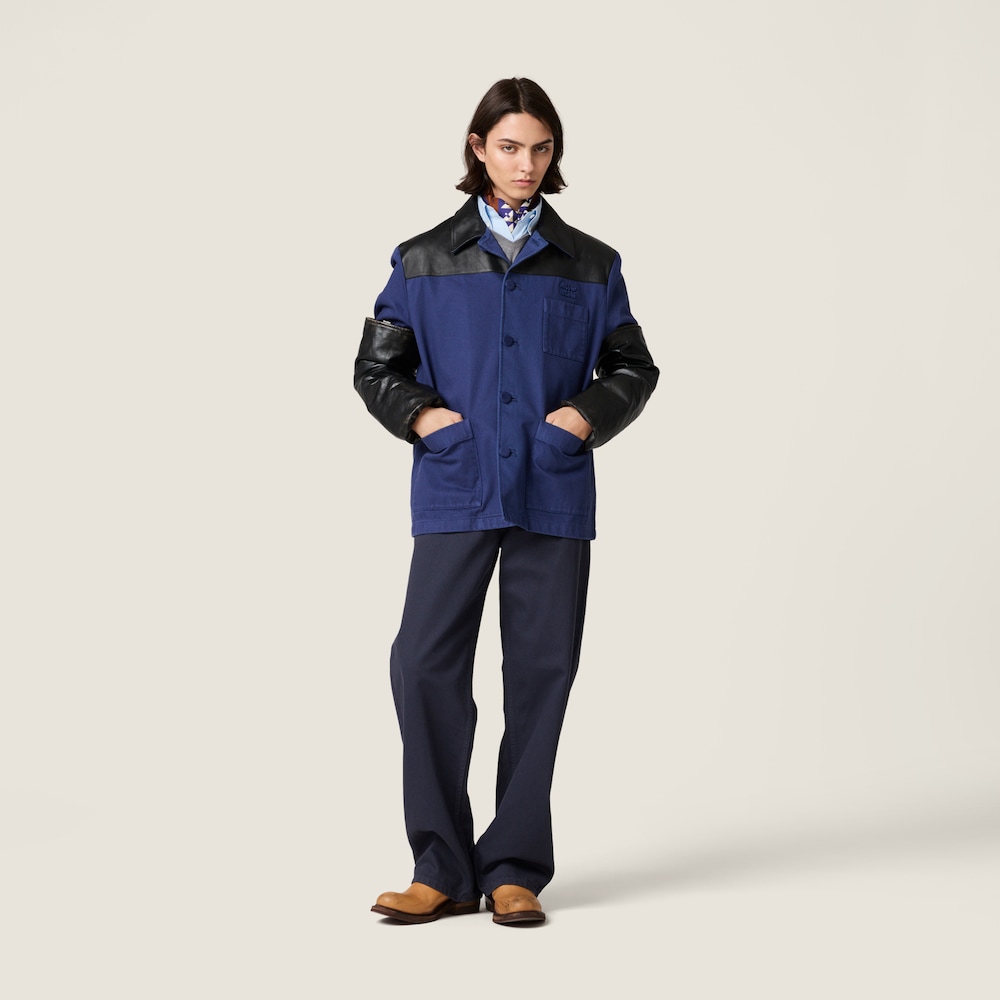 Miu Miu Garment-dyed gabardine pants Hematite