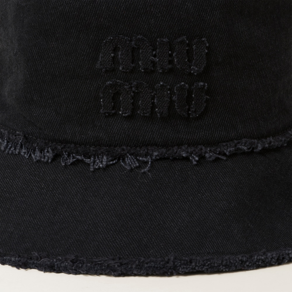 Miu Miu Denim bucket hat - Black