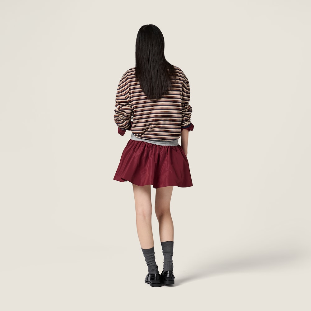 Miu Miu Technical fabric miniskirt Amaranth / Gray