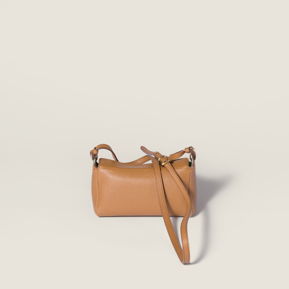 Miu Miu Leather pouch Caramel / Larch Green
