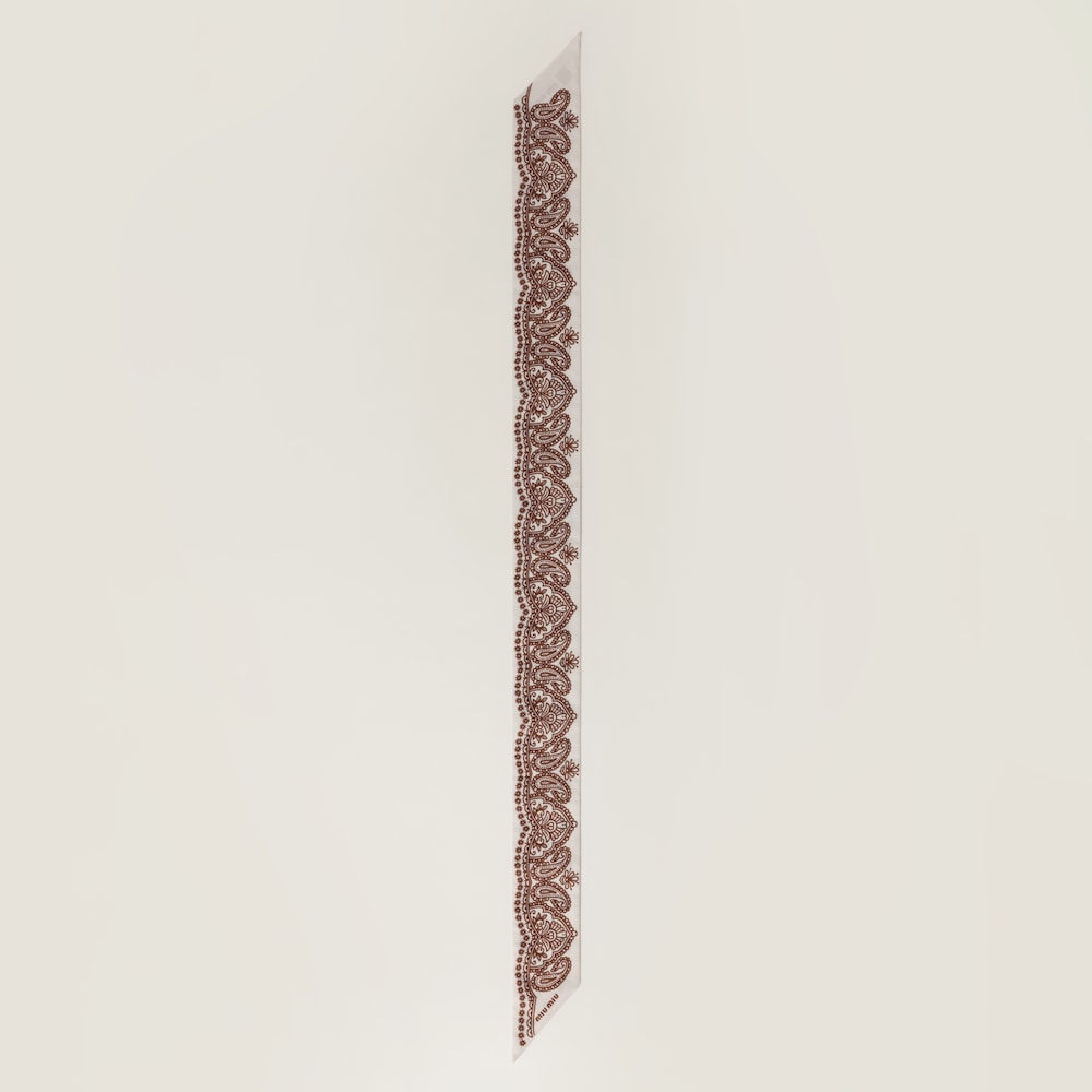 Miu Miu Printed poplin scarf - Ivory