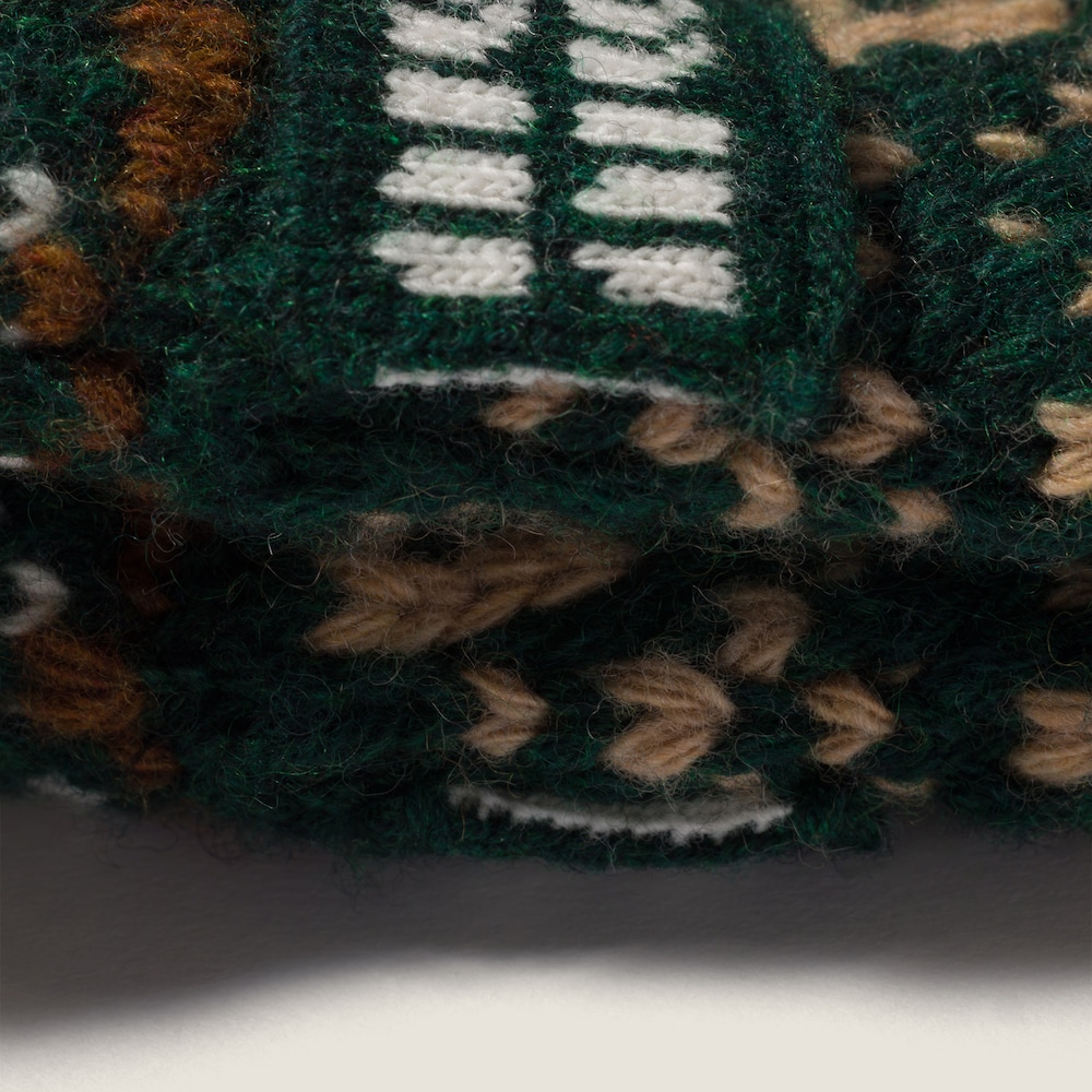 Miu Miu Wool and cashmere gloves - Cognac/Billiard Green