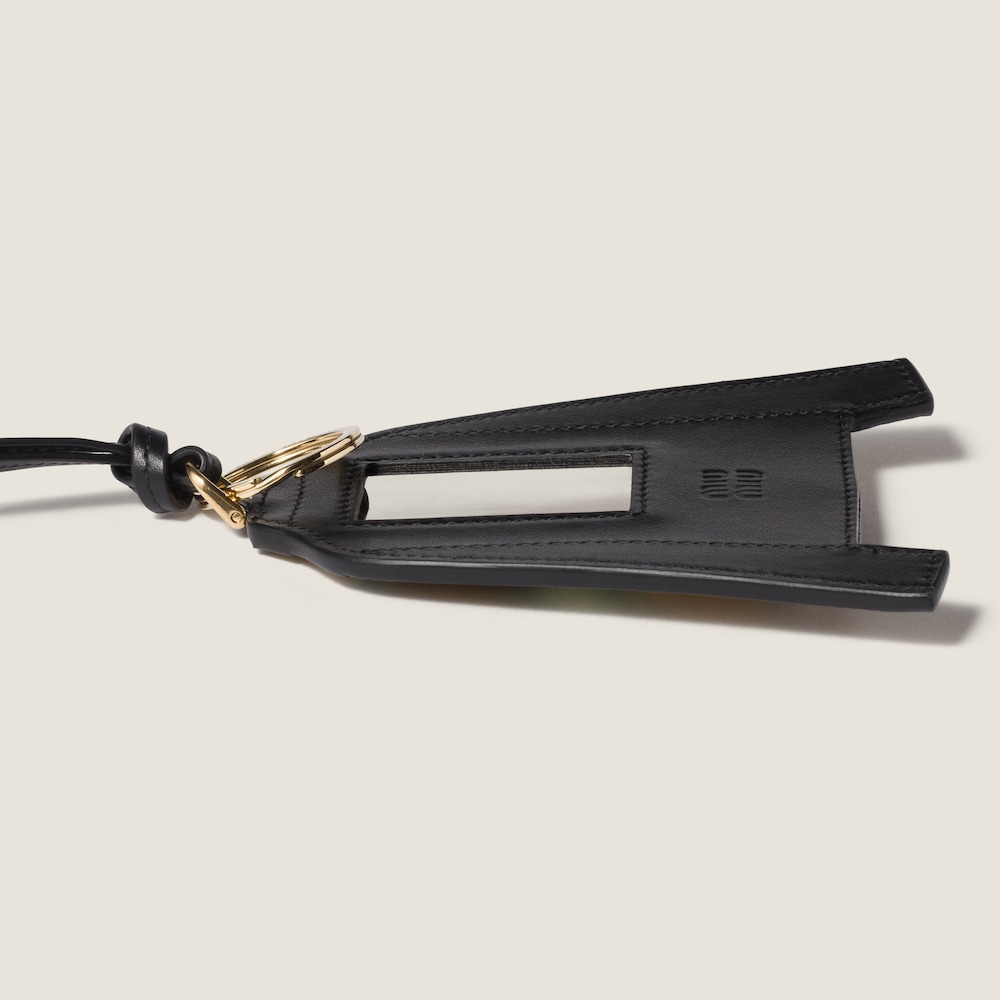 Miu Miu Leather key ring trick - Mustard