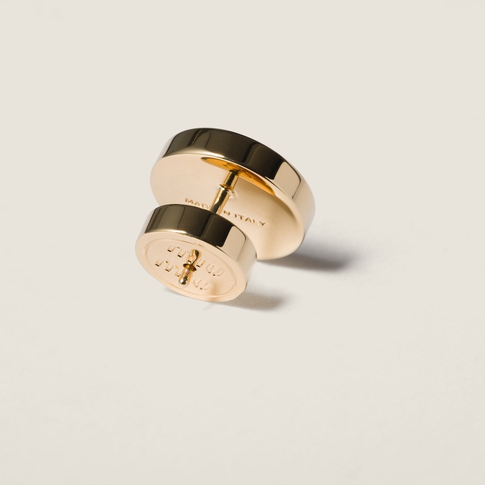 Miu Miu Enameled metal earrings Vanilla