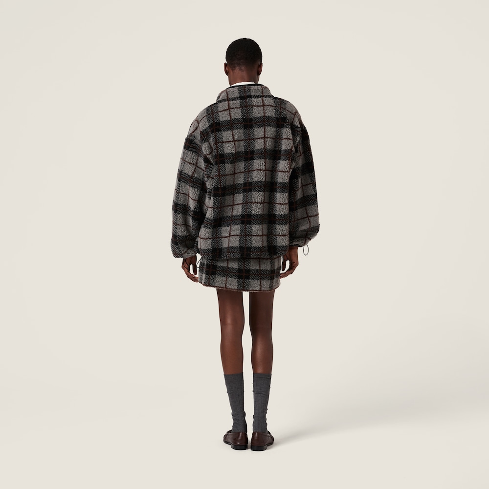 Miu Miu Checked teddy miniskirt Gray / Black