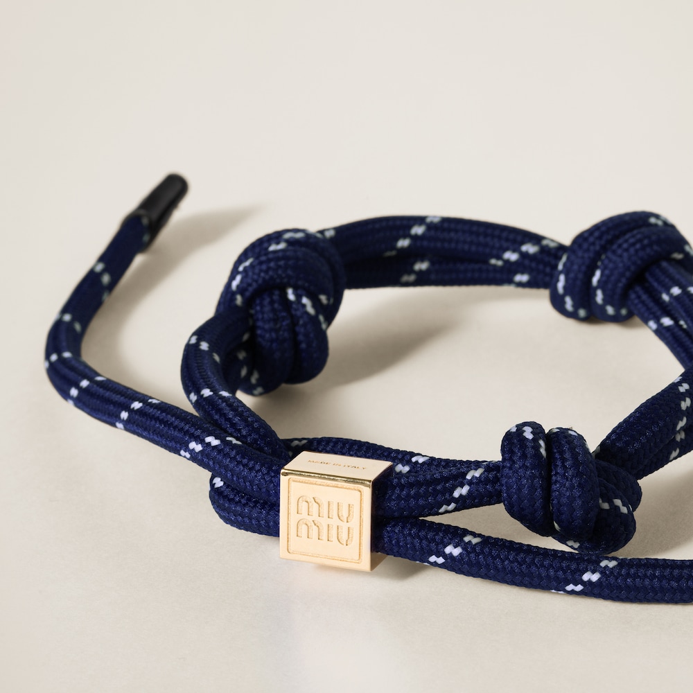 Miu Miu Cord bracelet Baltic Blue