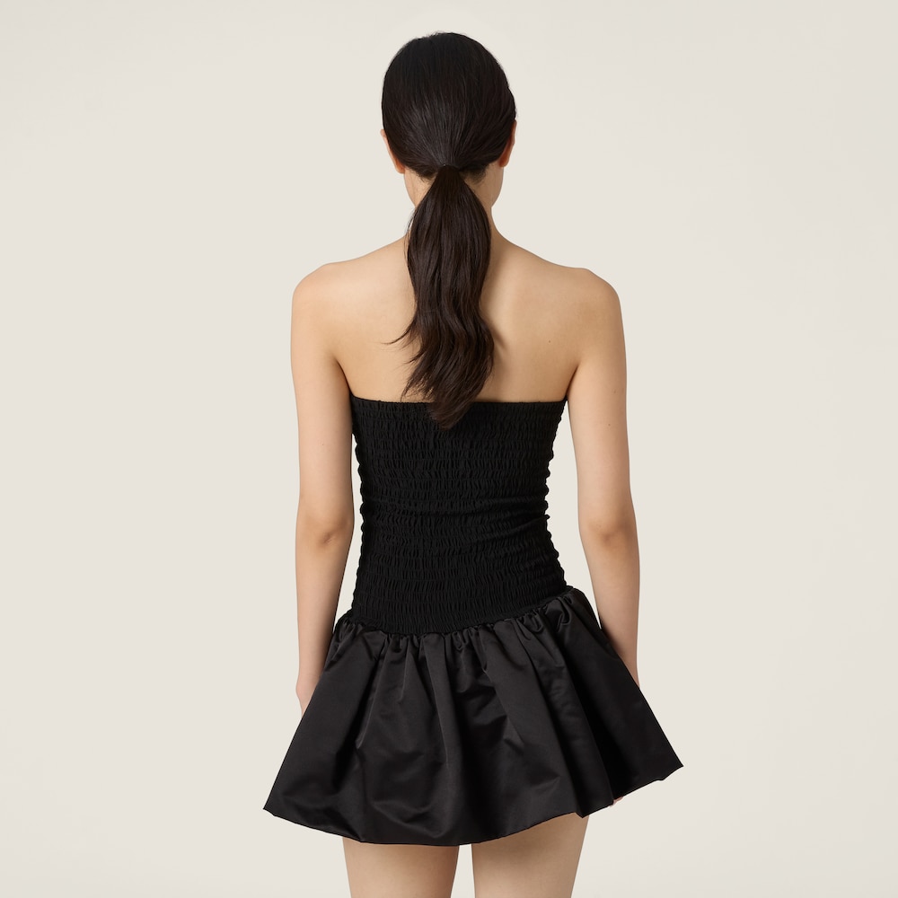 Miu Miu Georgette mini-dress Black