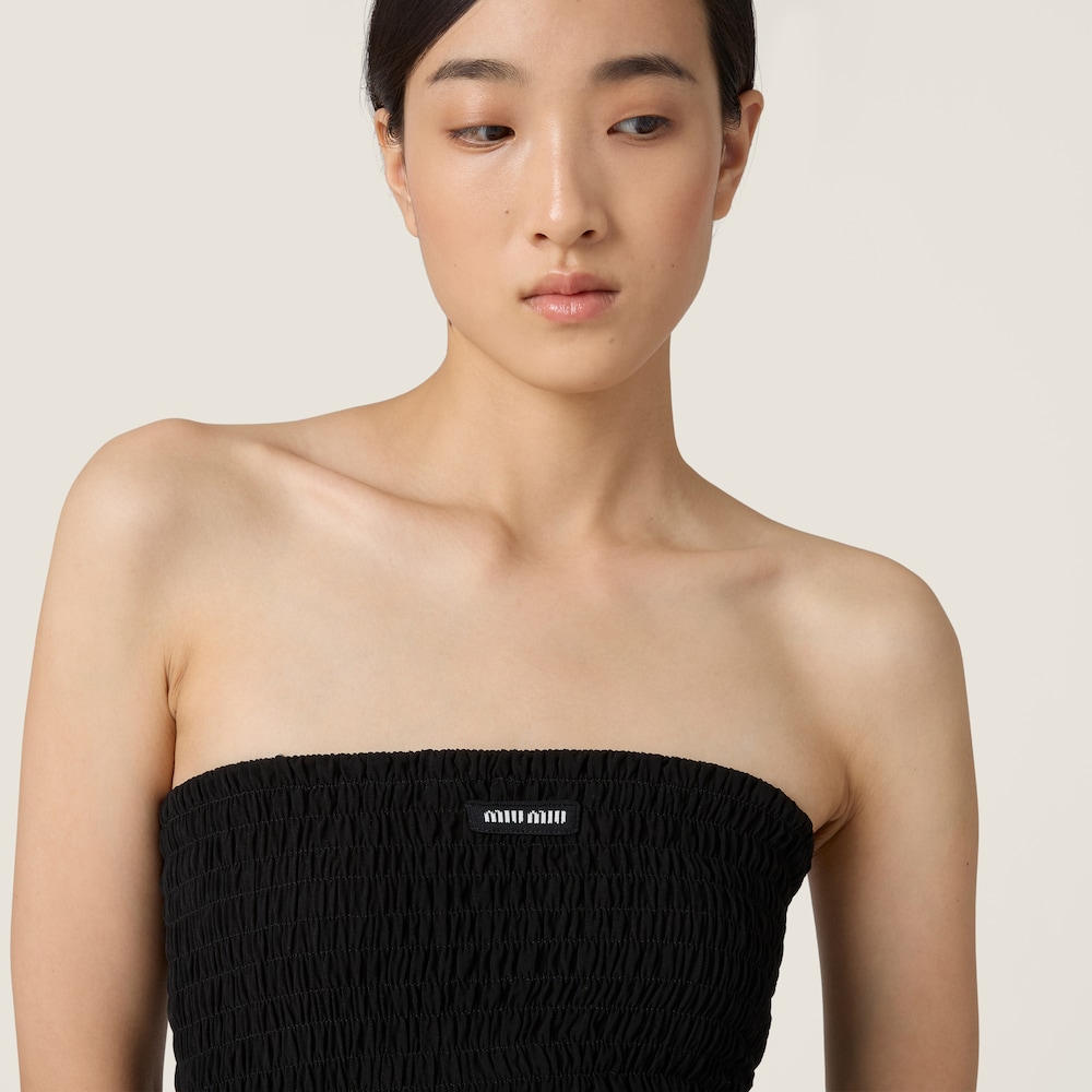 Miu Miu Georgette mini-dress Black