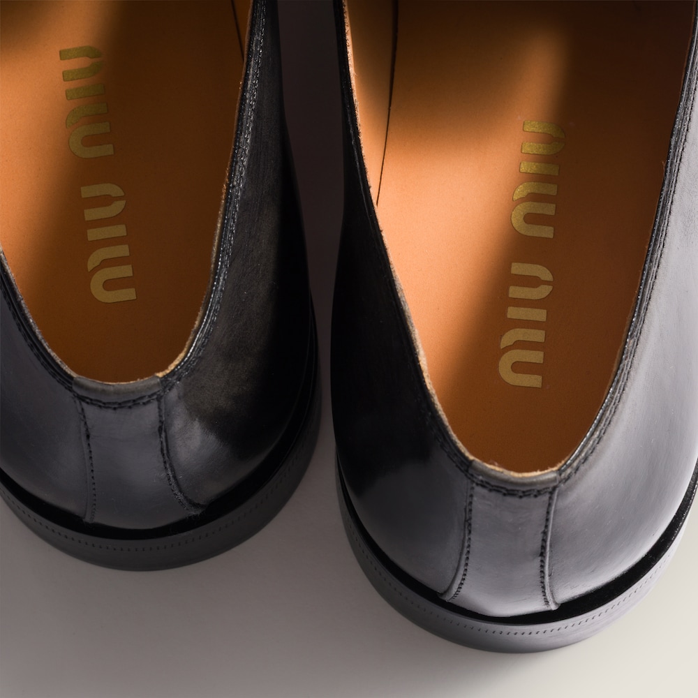 Miu Miu Leather loafers Black